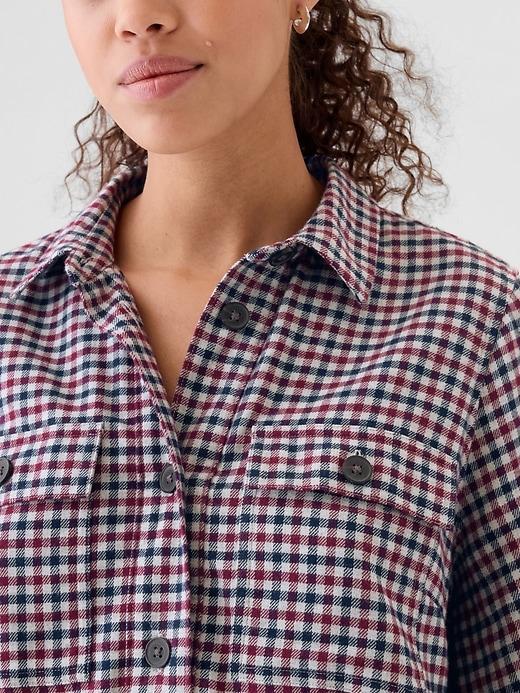 Flannel Utility Mini Shirtdress Product Image