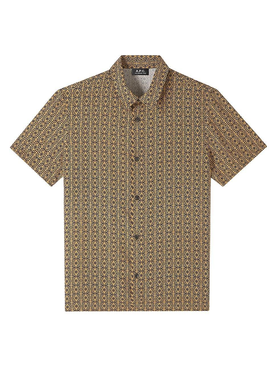 Mens Leandre Kaleidoscope Button-Front Shirt Product Image