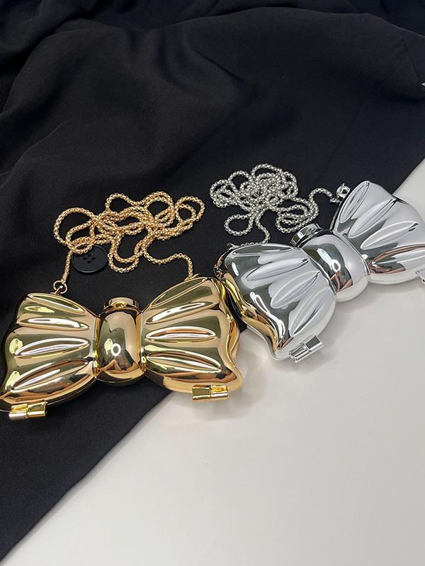 Chains Geometric Shiny Solid Color Bags Accessories Product Image