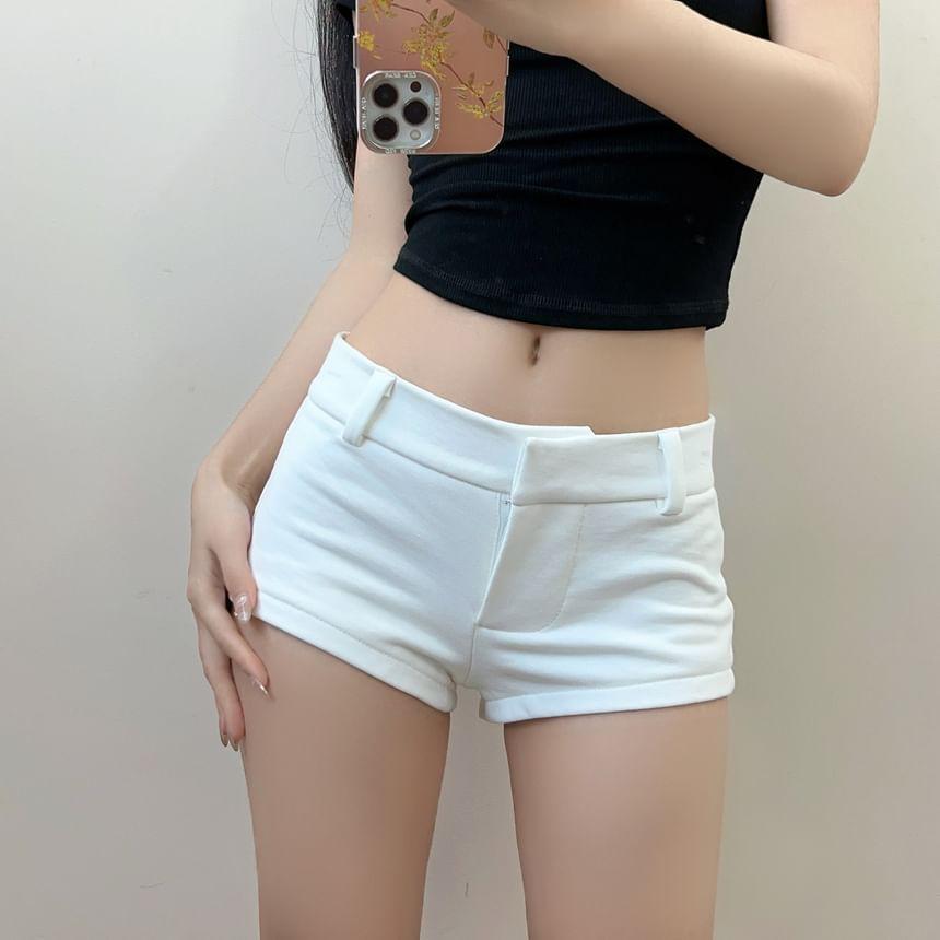 Low Rise Plain Hot Pants Product Image