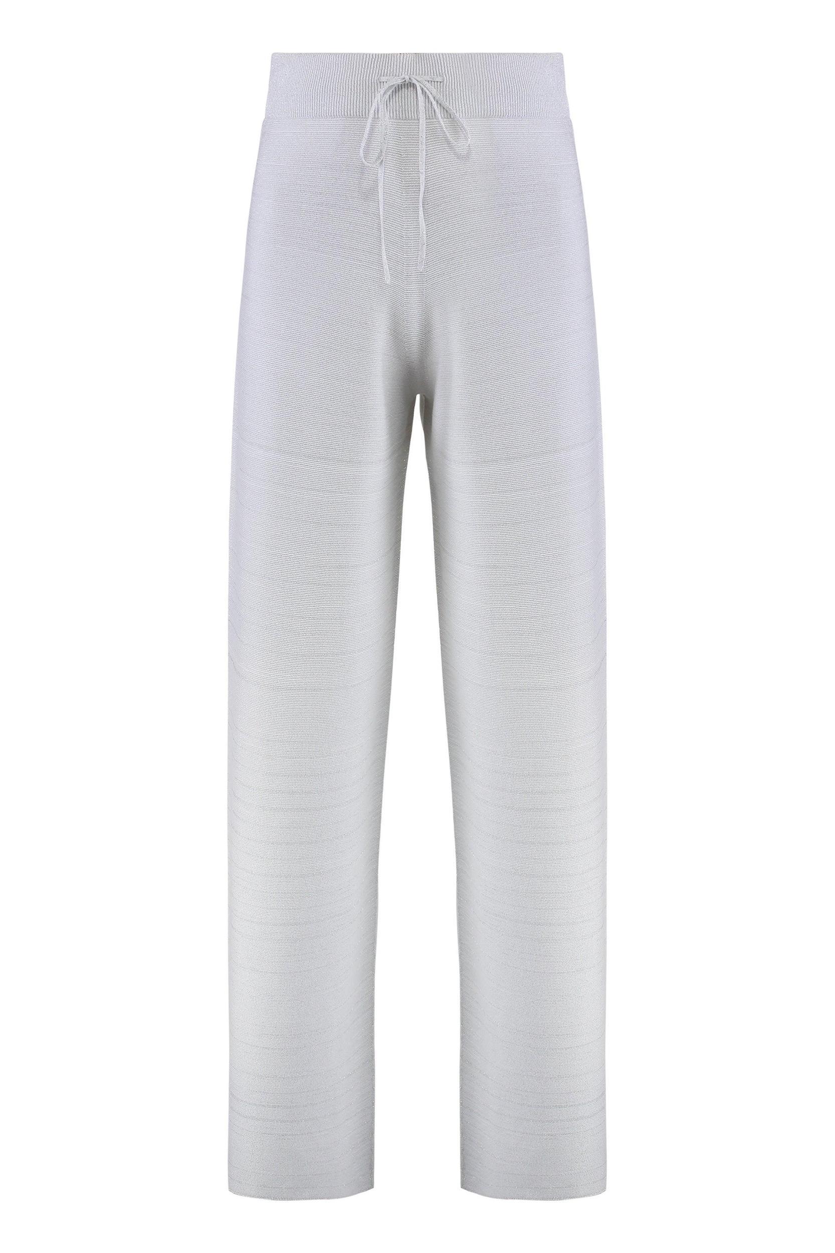 FABIANA FILIPPI Lurex Knit Trousers In Grey Product Image