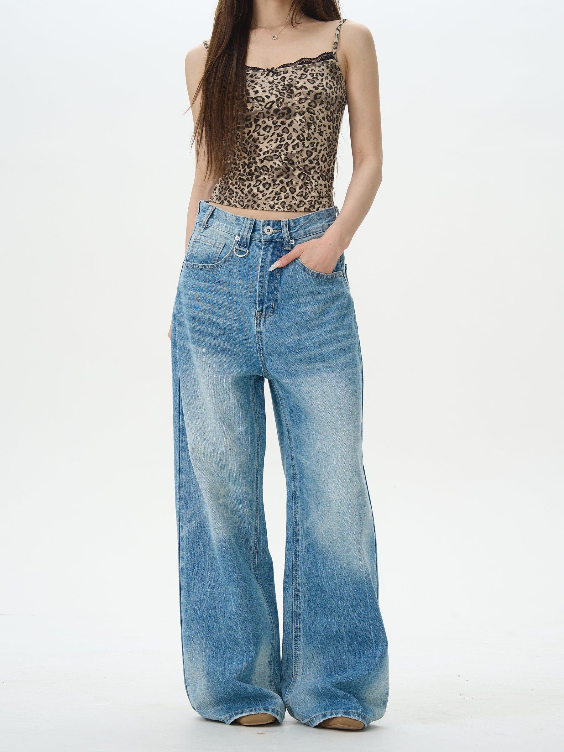 RT No. 12419 BLUE DENIM STRAIGHT JEANS Product Image