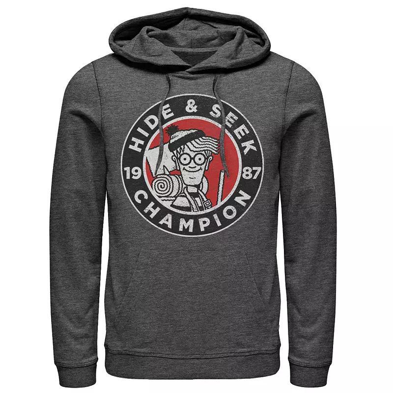 Men's Where's Waldo Hide And Seek Champion Hoodie, Size: Medium, Grey Heather Product Image