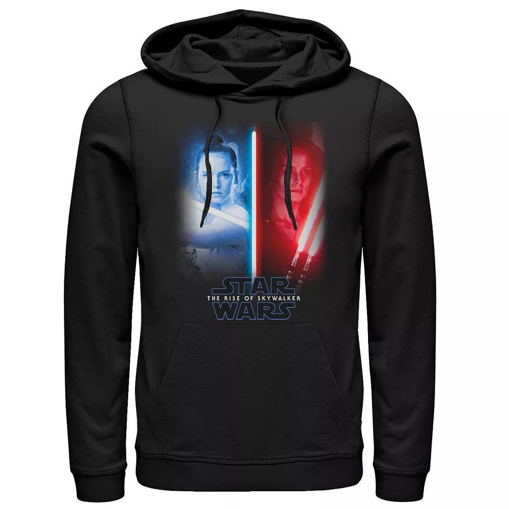 Men's Star Wars Rise Of Skywalker Split Panel Portrait Logo Hoodie, Size: 3XL, Black Product Image