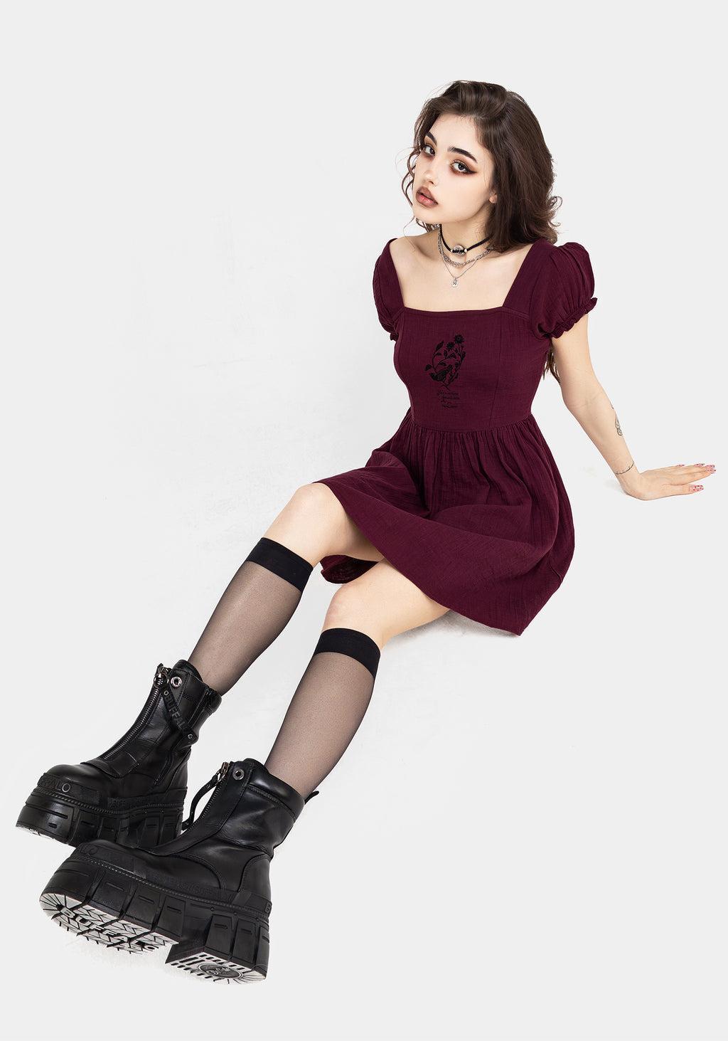 Frances Embroidered Cotton Mini Dress Product Image
