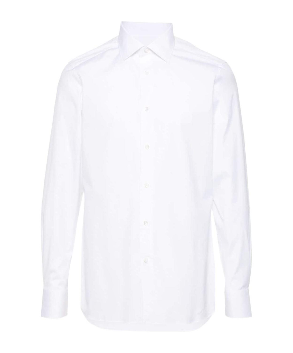 ZEGNA Long-sleeved Shirt In White Product Image