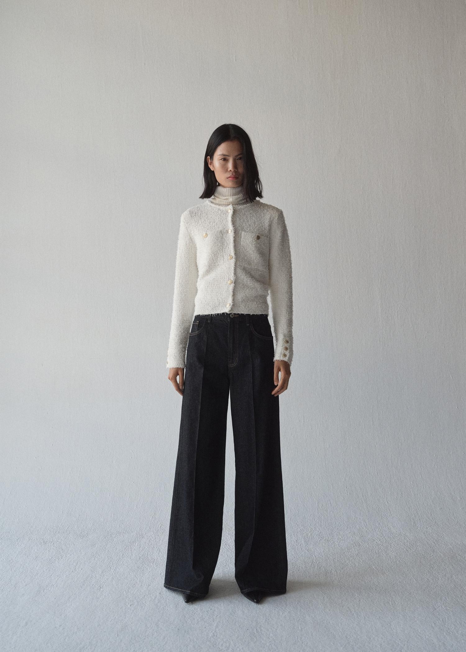 Tweed jacket with jewel buttons - Women | MANGO USA Product Image