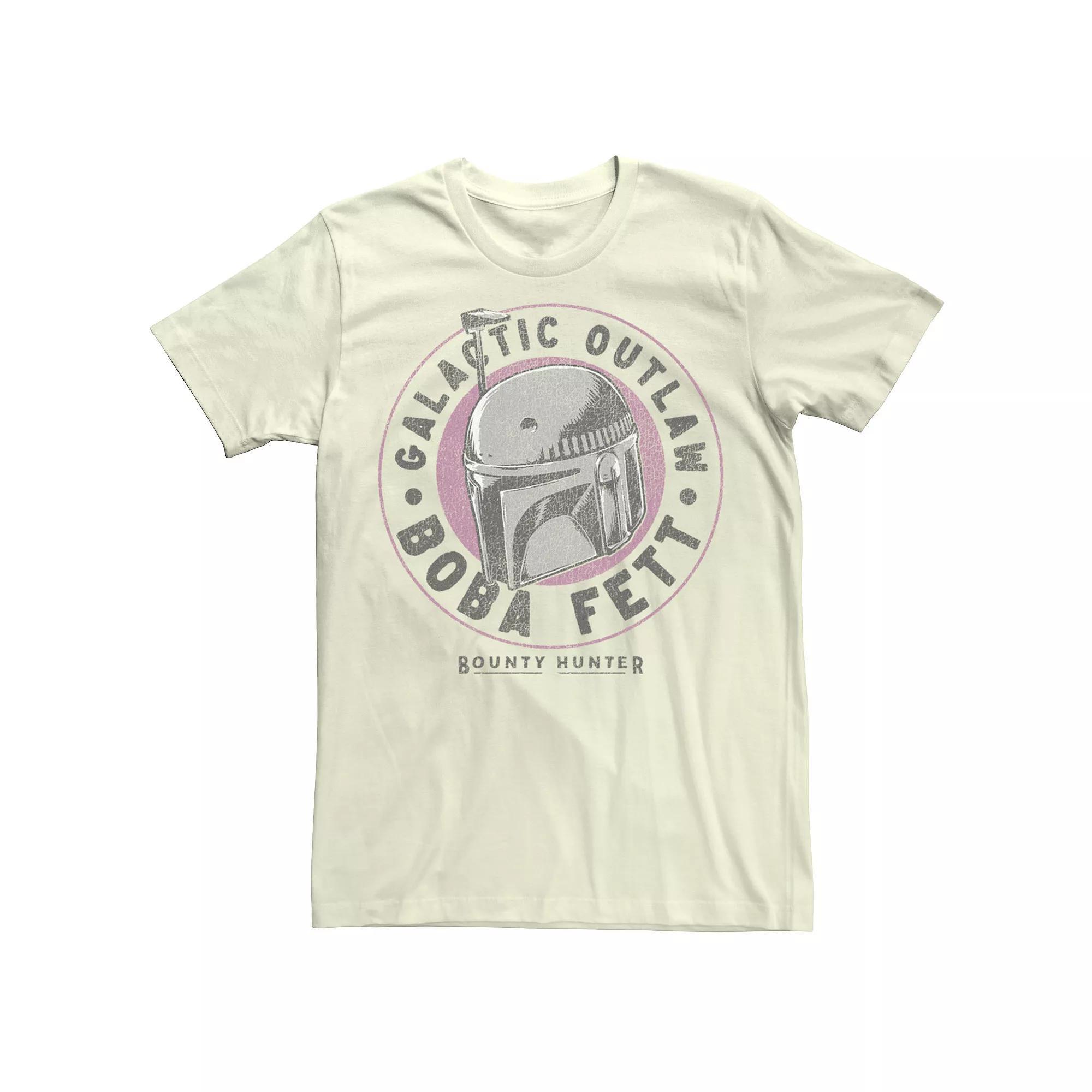 Men's Star Wars Boba Fett Galactic Outlaw Bounty Hunter Tee, Size: XL, White Product Image