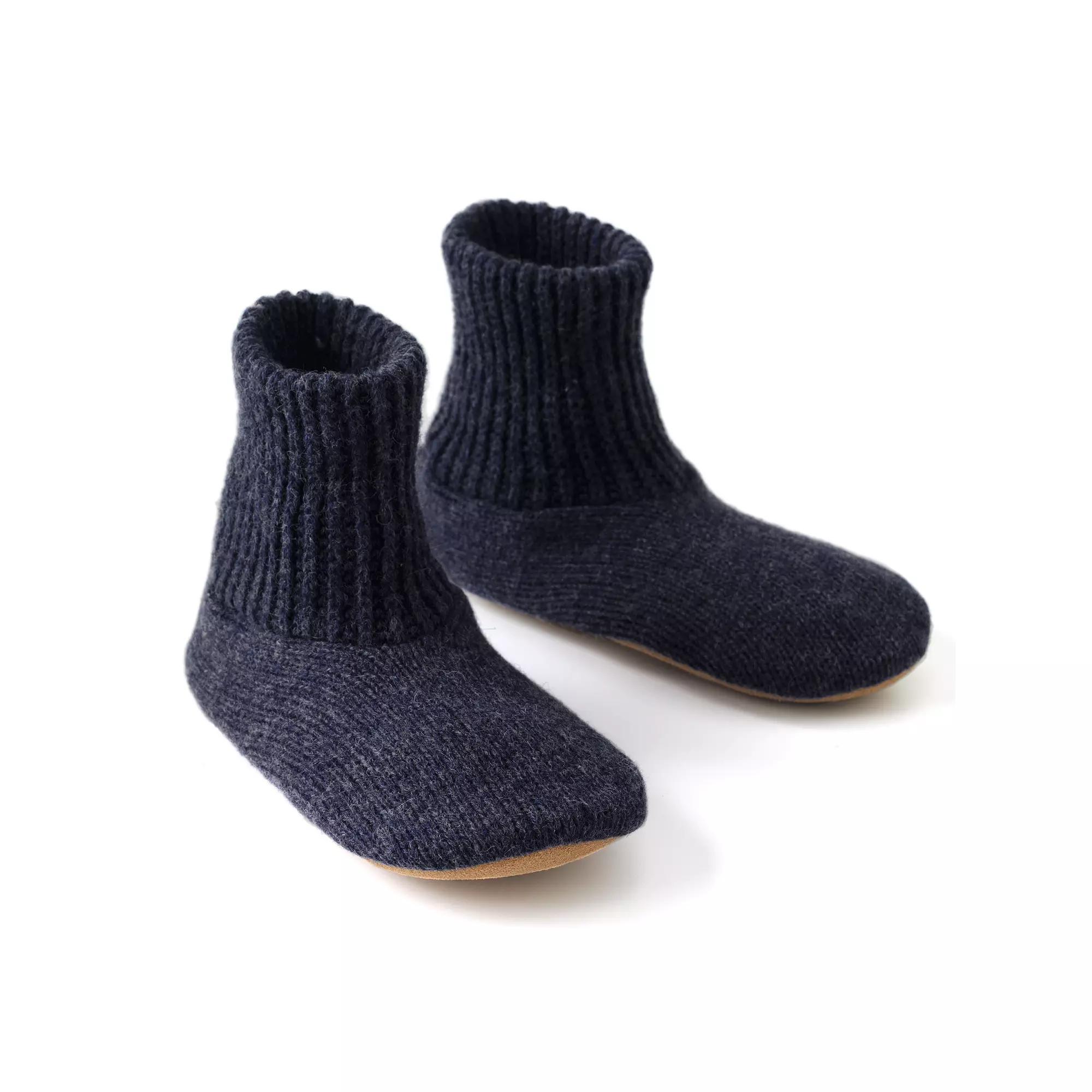 MUK LUKS Morty Ragg Wool Mens Slipper Socks Blue Product Image