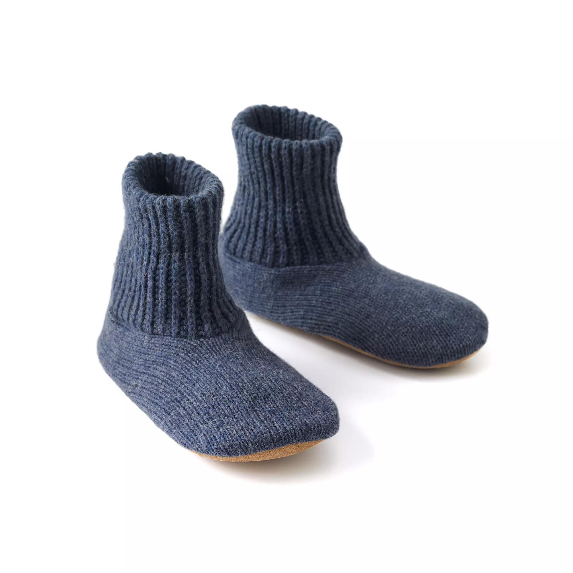 MUK LUKS Morty Ragg Wool Mens Slipper Socks Blue Product Image
