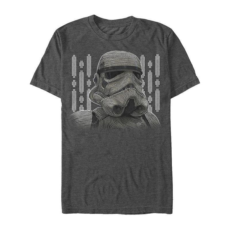 Men's Star Wars Trooper Line Art Portrait Tee, Size: Medium, Grey Heather Product Image