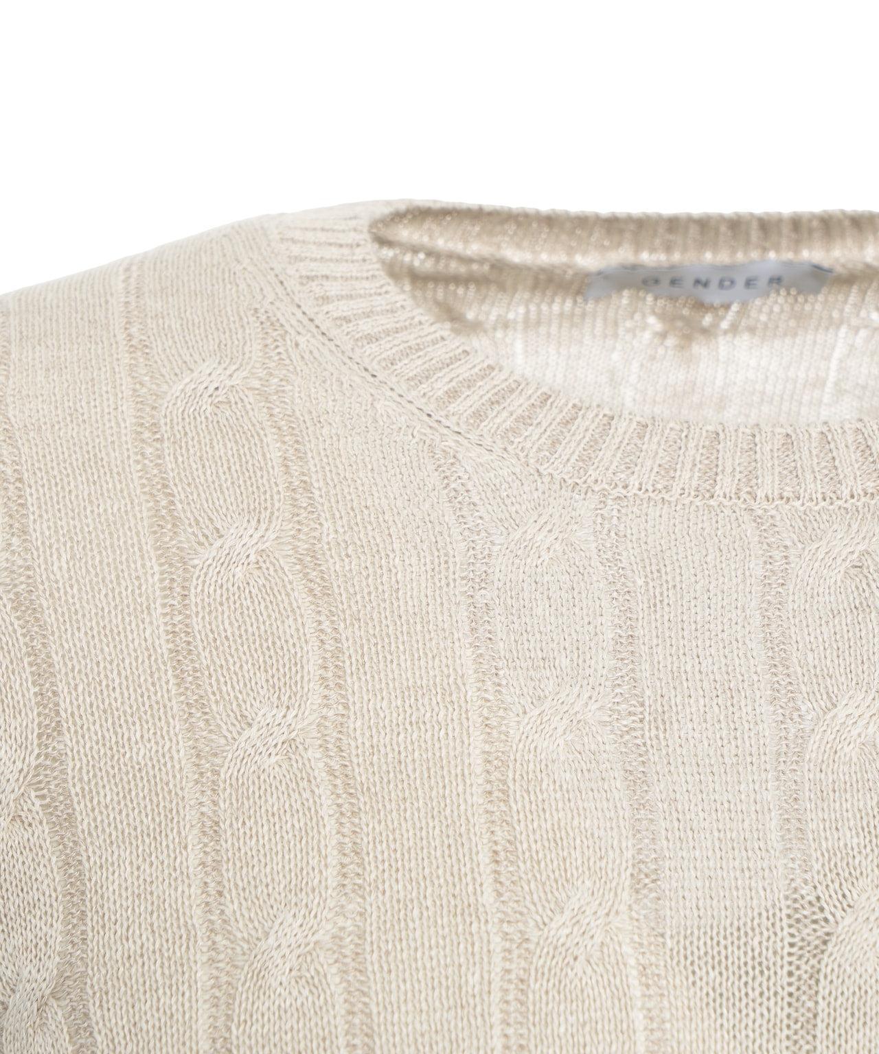 Linen blend cable knit sweater Product Image