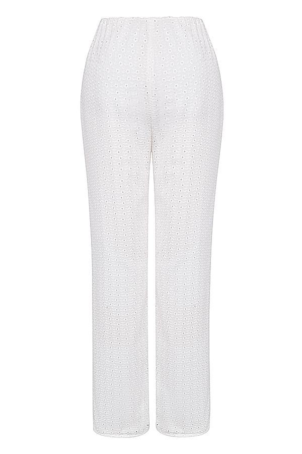Frankie  white broderie anglais trousers Product Image