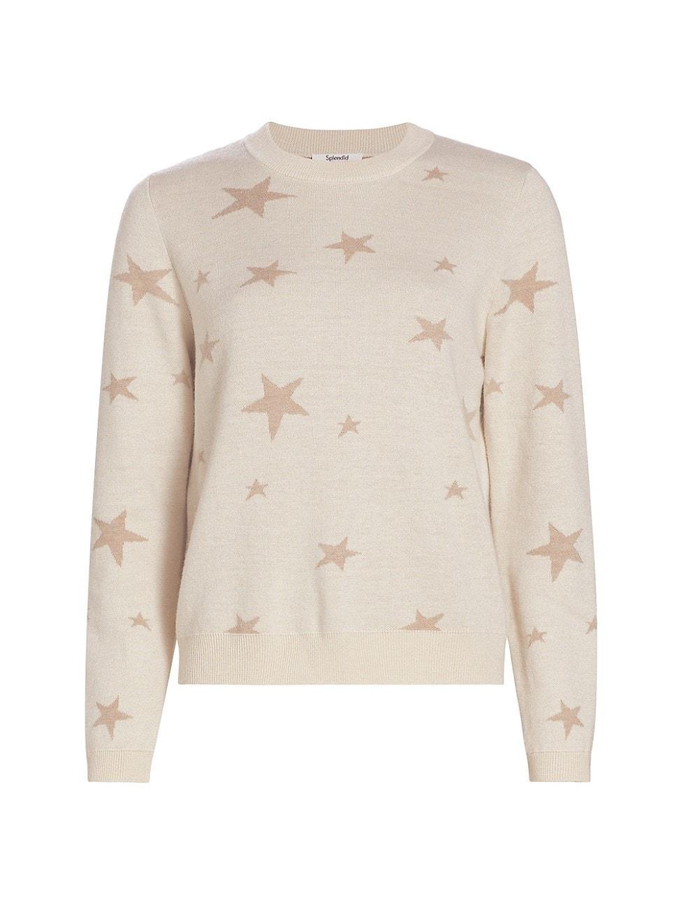 Splendid Natalie Star Sweater Sand) Women's Sweater Product Image