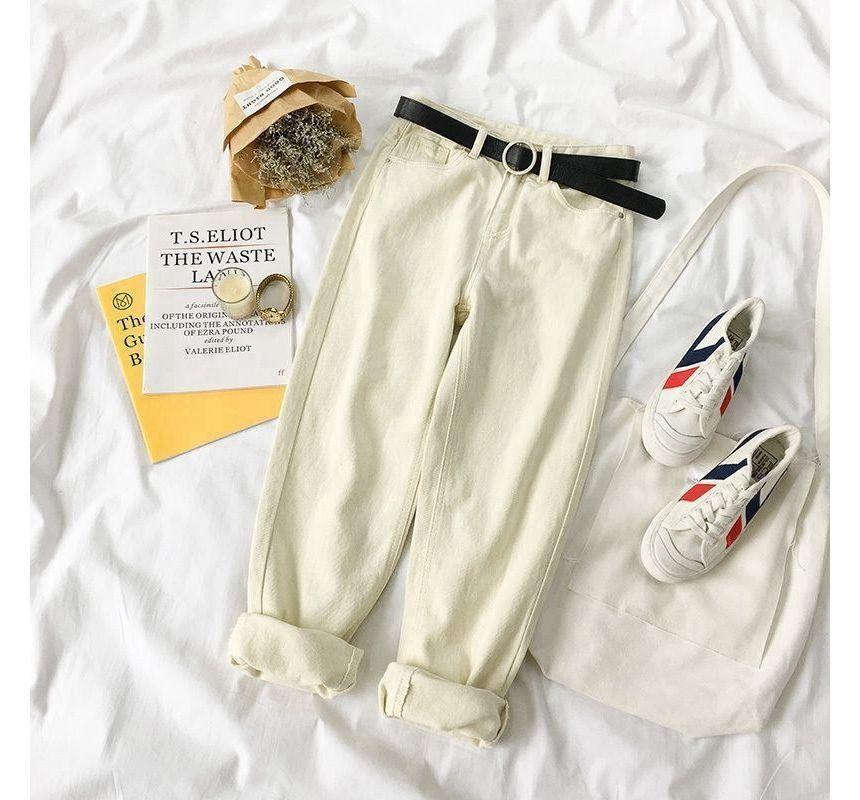 High Waist Tapered Jeans Product Image