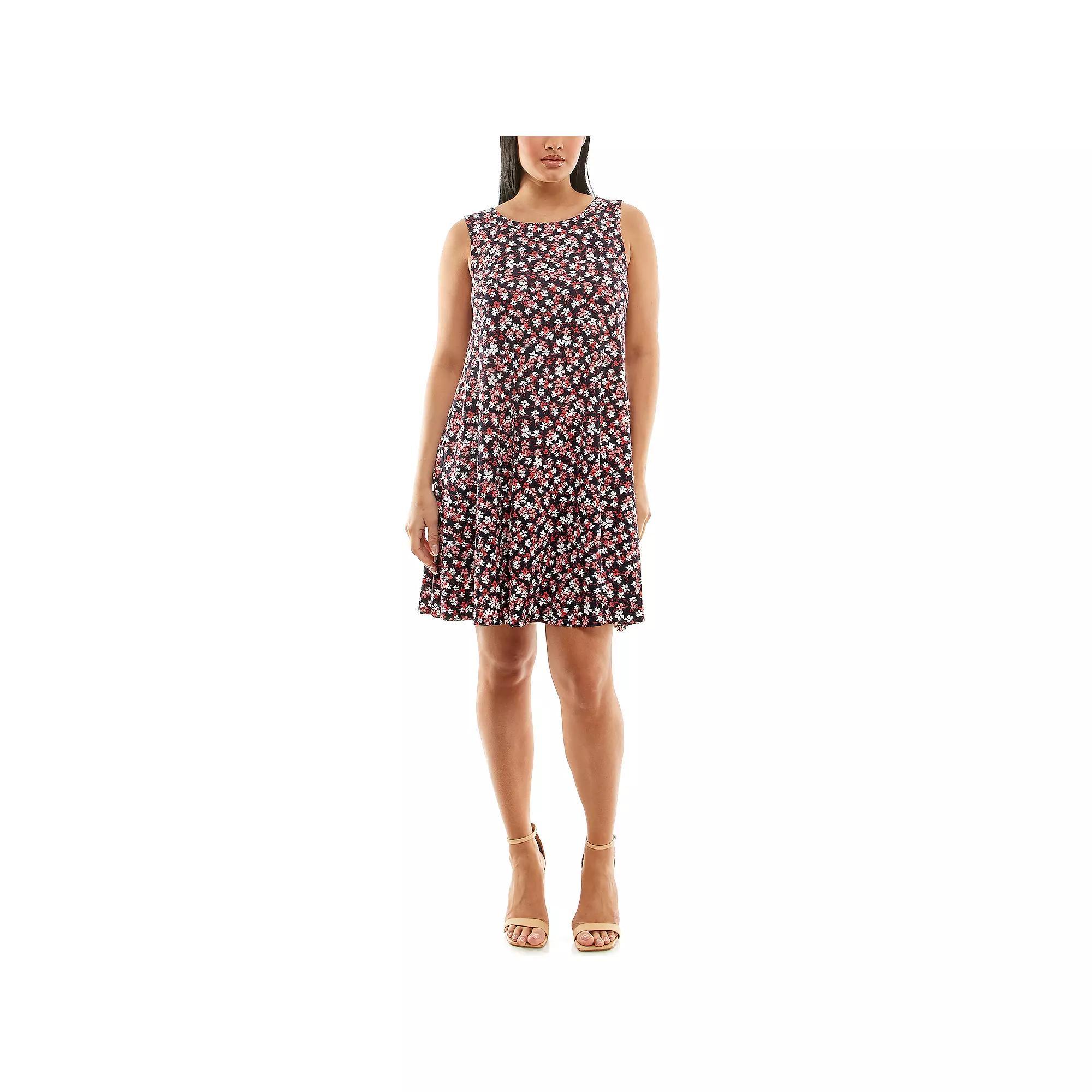Womens Nina Leonard Floral Swing Dress Product Image