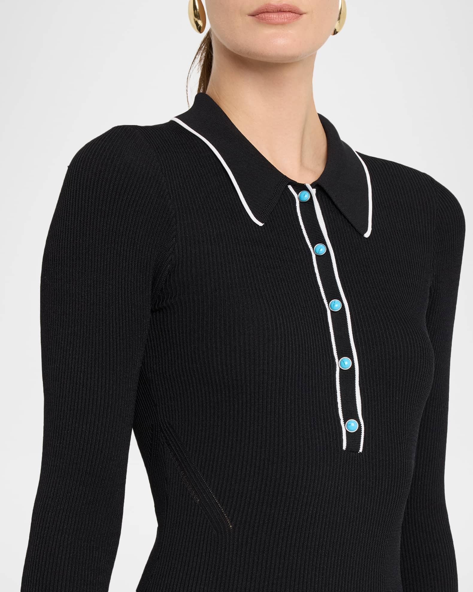 Yaretzi Ribbed Long-Sleeve Midi Dress Product Image
