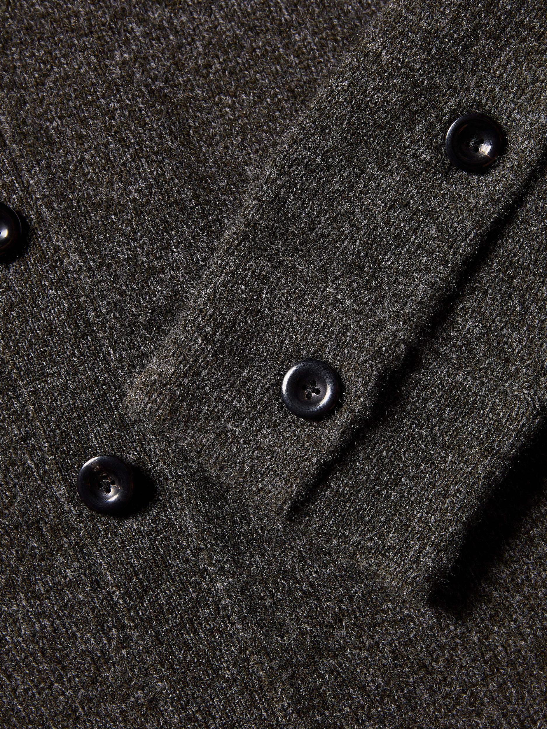 Wool Cashmere Sweater Overshirt - Charcoal Melange Male Product Image