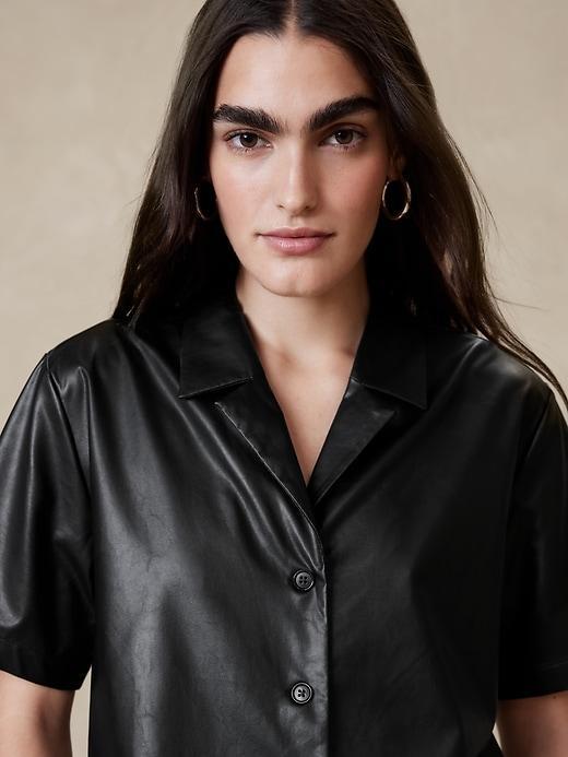Vegan Leather Shirt Product Image