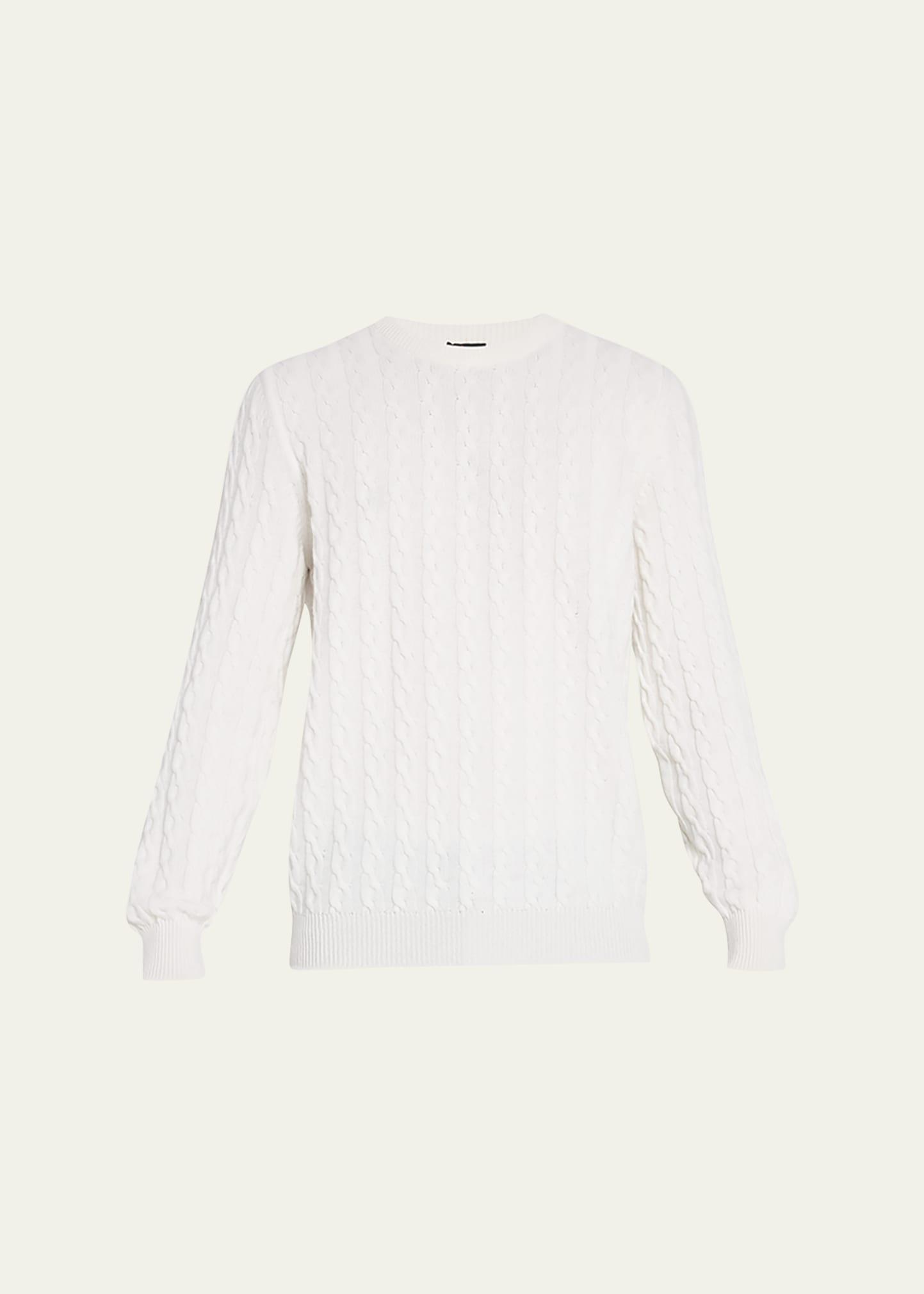 Mens Cable Crewneck Sweater Product Image
