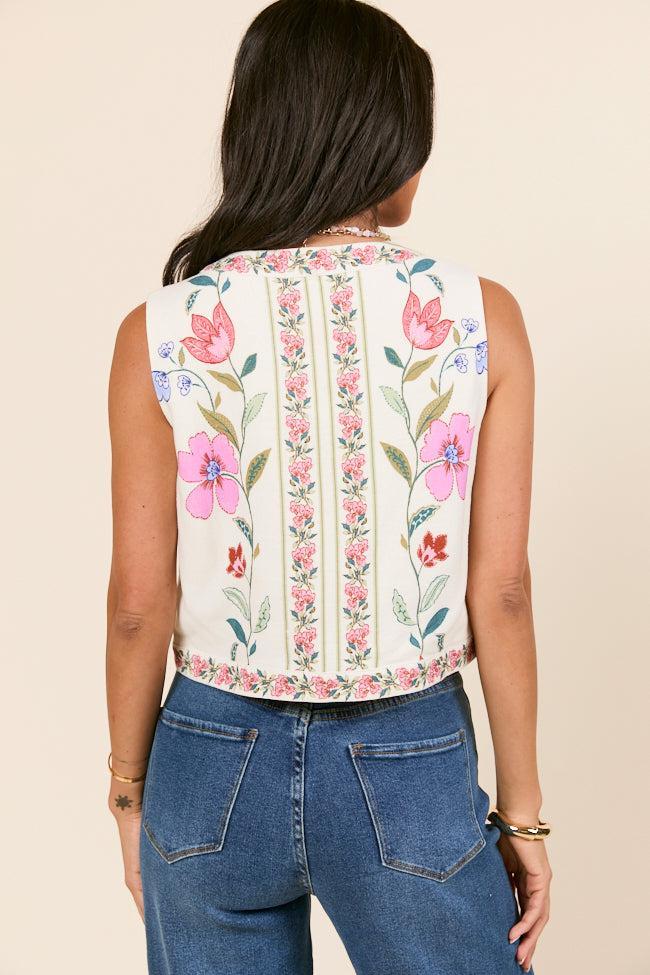 Jenna Floral Tie Vest Product Image