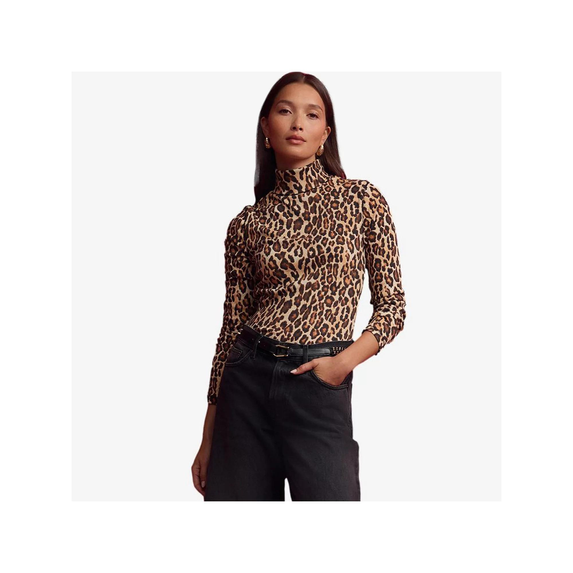Women's NEXT Animal Print Roll Neck Top, Size: XL Product Image