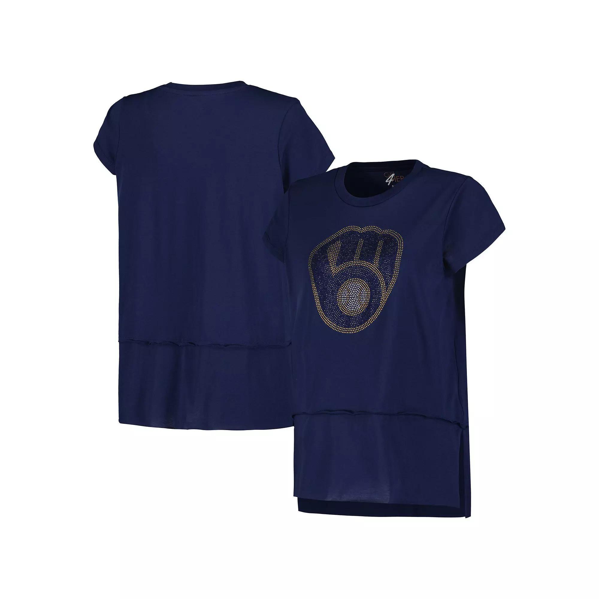 Women's G-III 4Her by Carl Banks Navy Milwaukee Brewers Cheer Fashion T-Shirt, Size: XS, Blue Product Image
