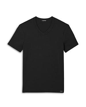 Tom Ford Cotton Blend V-Neck Tee Product Image