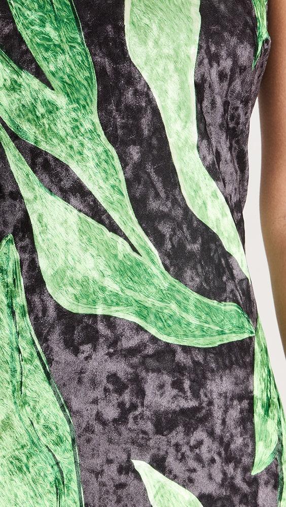 Dur Doux Green Leaf Velvet Maxi Dress | Shopbop Product Image