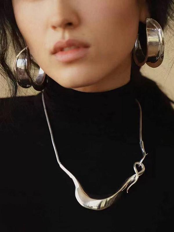 Chains Geometric Solid Color Necklaces Accessories Product Image