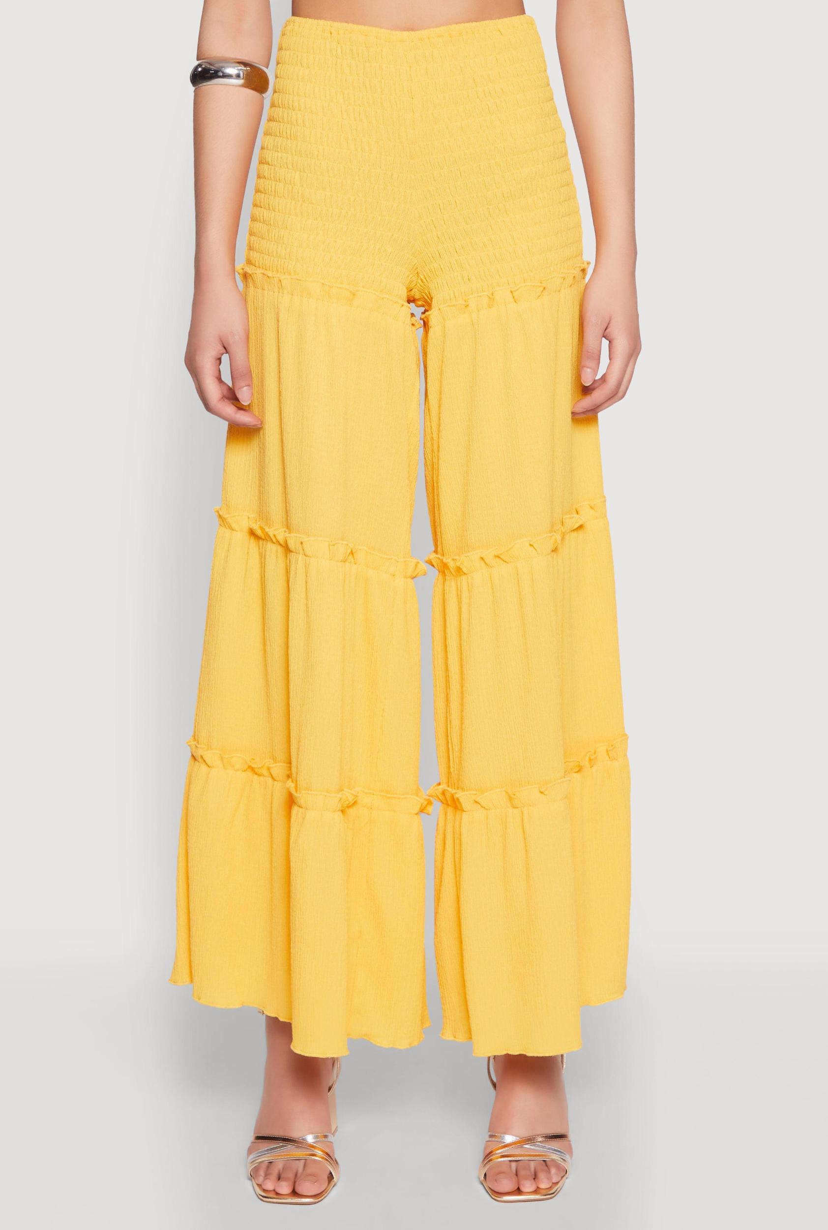 Womens Ruffle Hem Smocked Tube Top Product Image