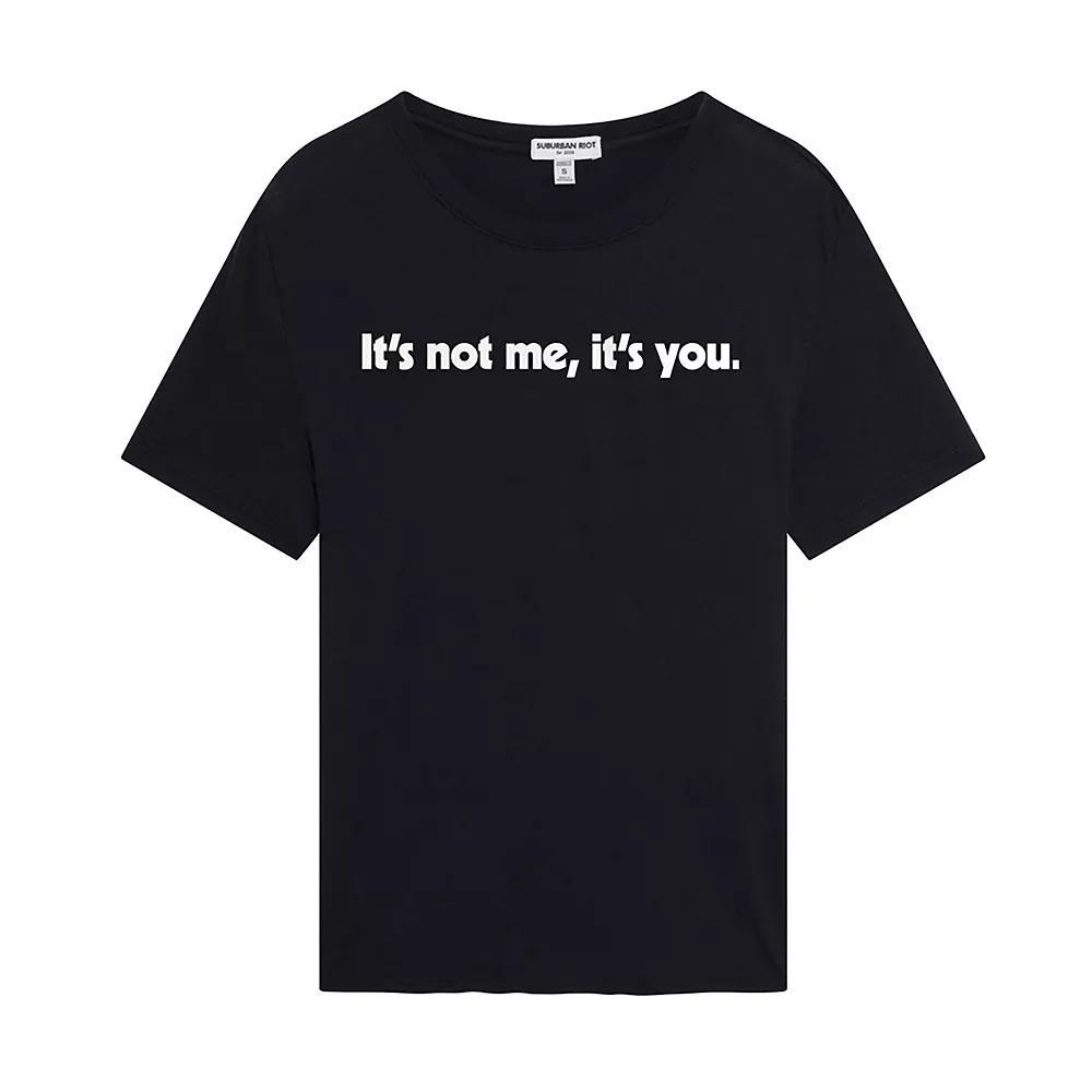 Women's Suburban Riot It's Not Me Loose Graphic Tee, Girl's, Size: XS, Black Product Image