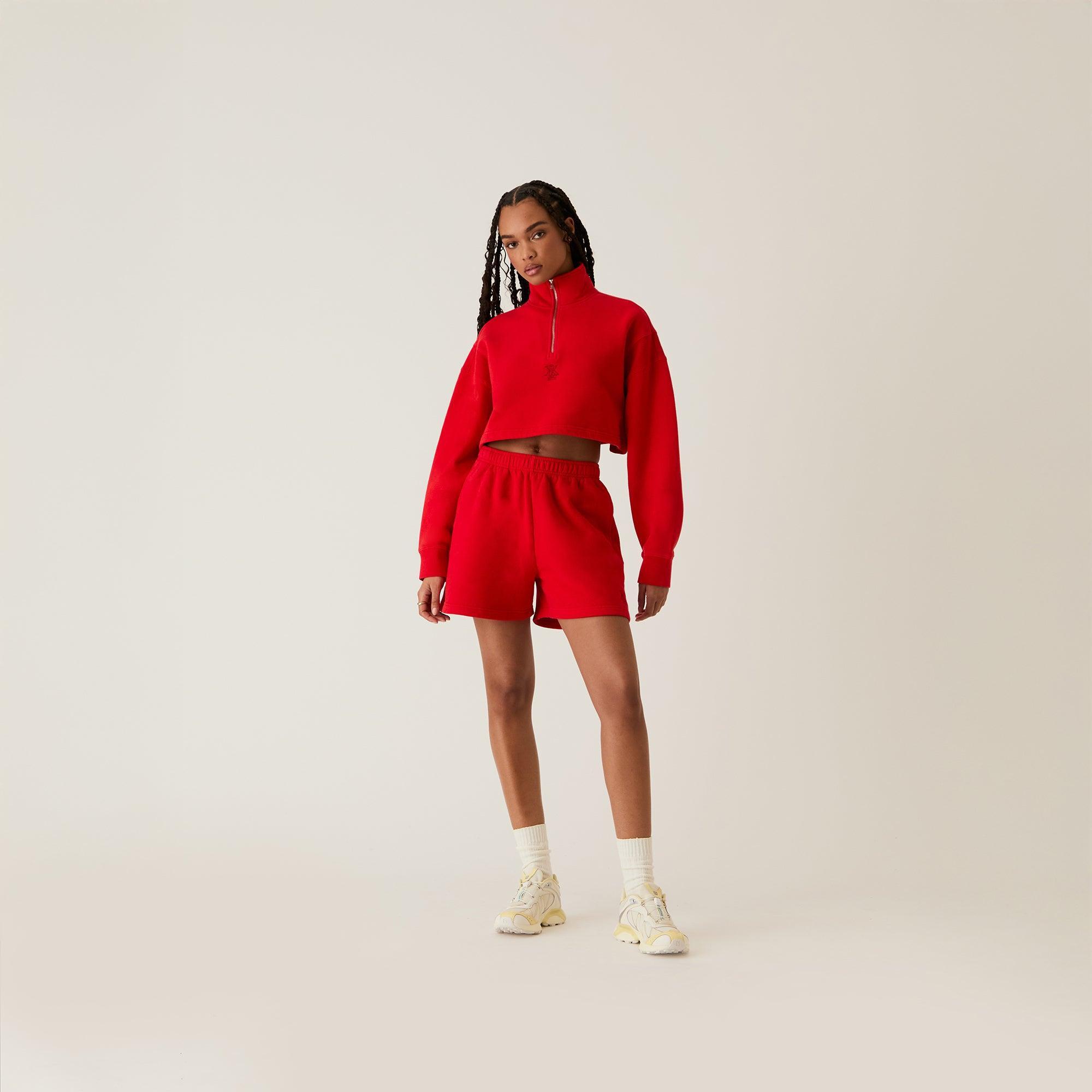 Kith Women Vesper Sueded Quarter Zip - Cinnabar Female Product Image