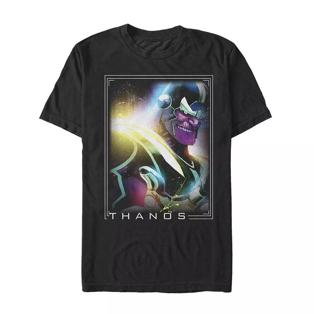 Men's Marvel Universe Thanos Neon Tee, Size: XL, Black Product Image