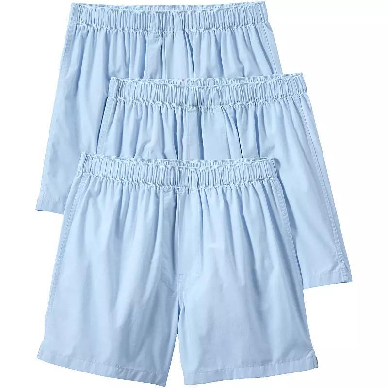 Men's Lands' End 3-Pack Essential Boxers, Size: Large, White Product Image