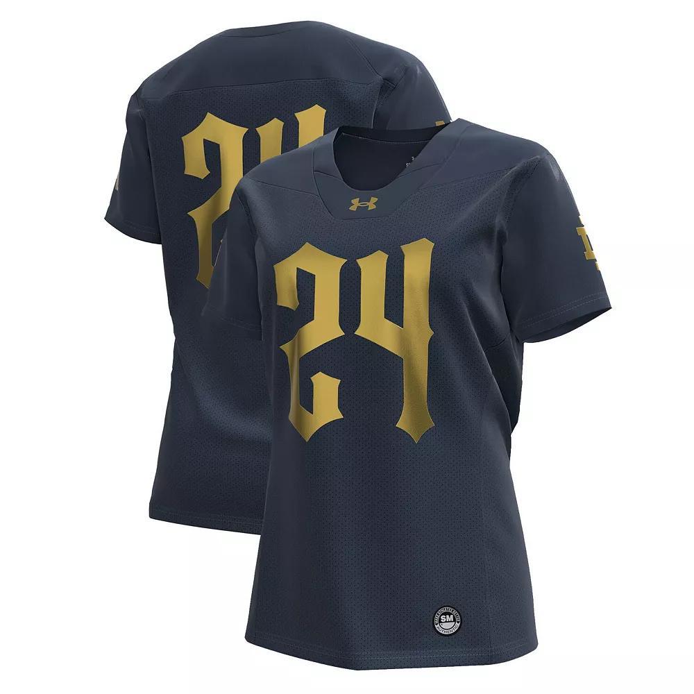 Womens Under Armour Notre Dame Fighting Irish 2024 Shamrock Series Replica Jersey Blue Product Image