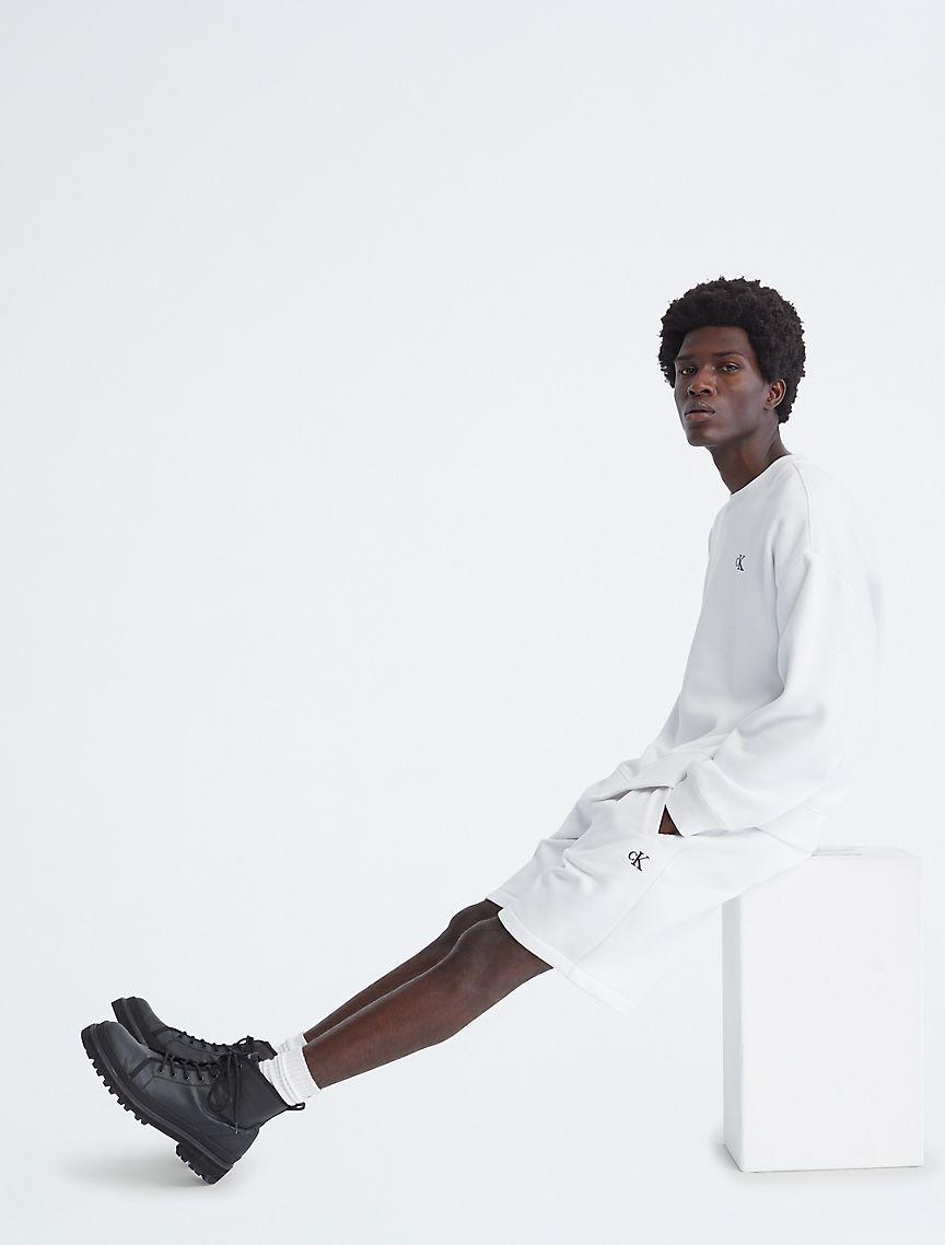 Calvin Klein Men's Archive Logo Fleece Shorts - White - XXL Product Image