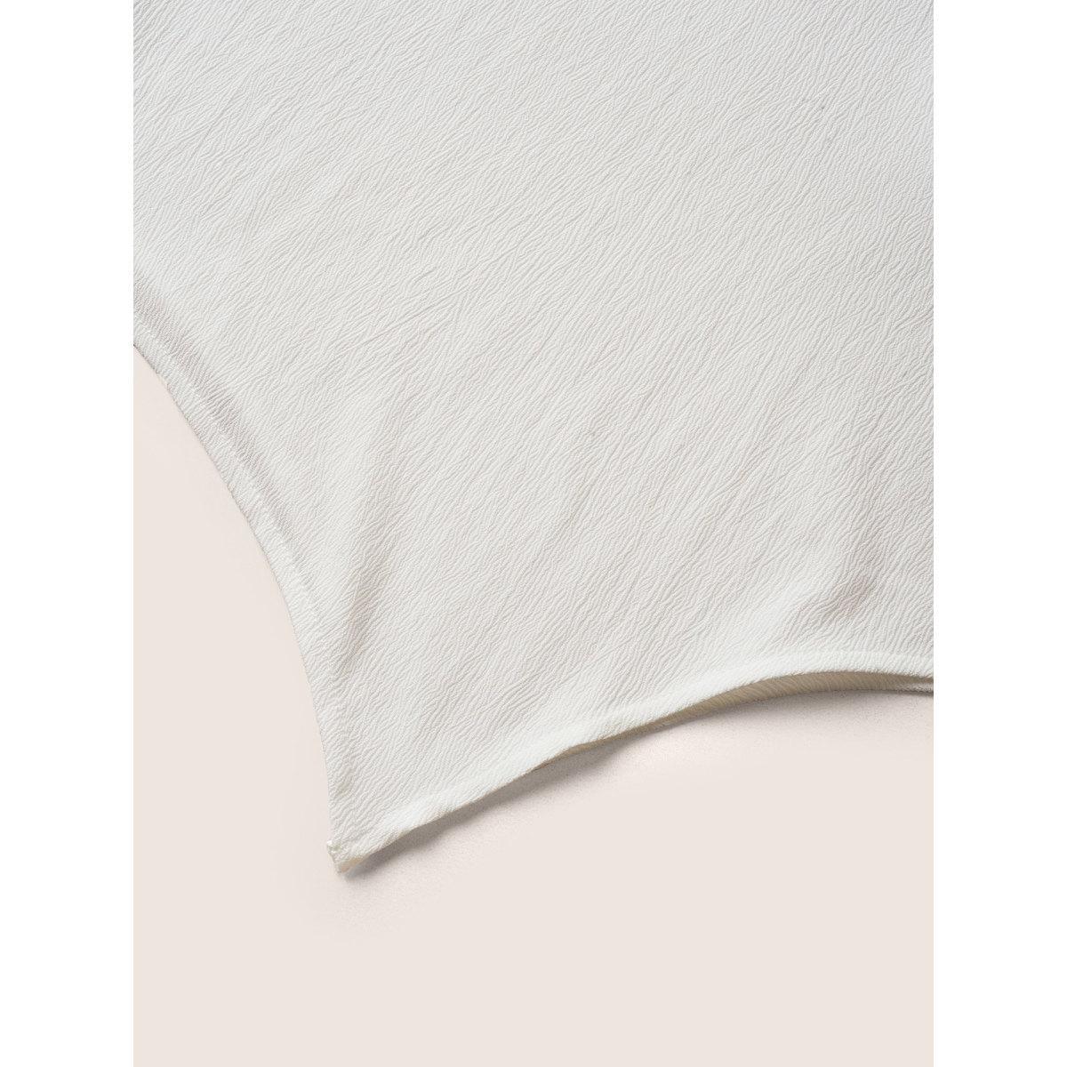 Plus Size Eyelet Lace Patchwork Hanky Hem Tank Top Women White Elegant Non Round Neck Everyday Tank Tops Camis BloomChic 14-16/1X Product Image