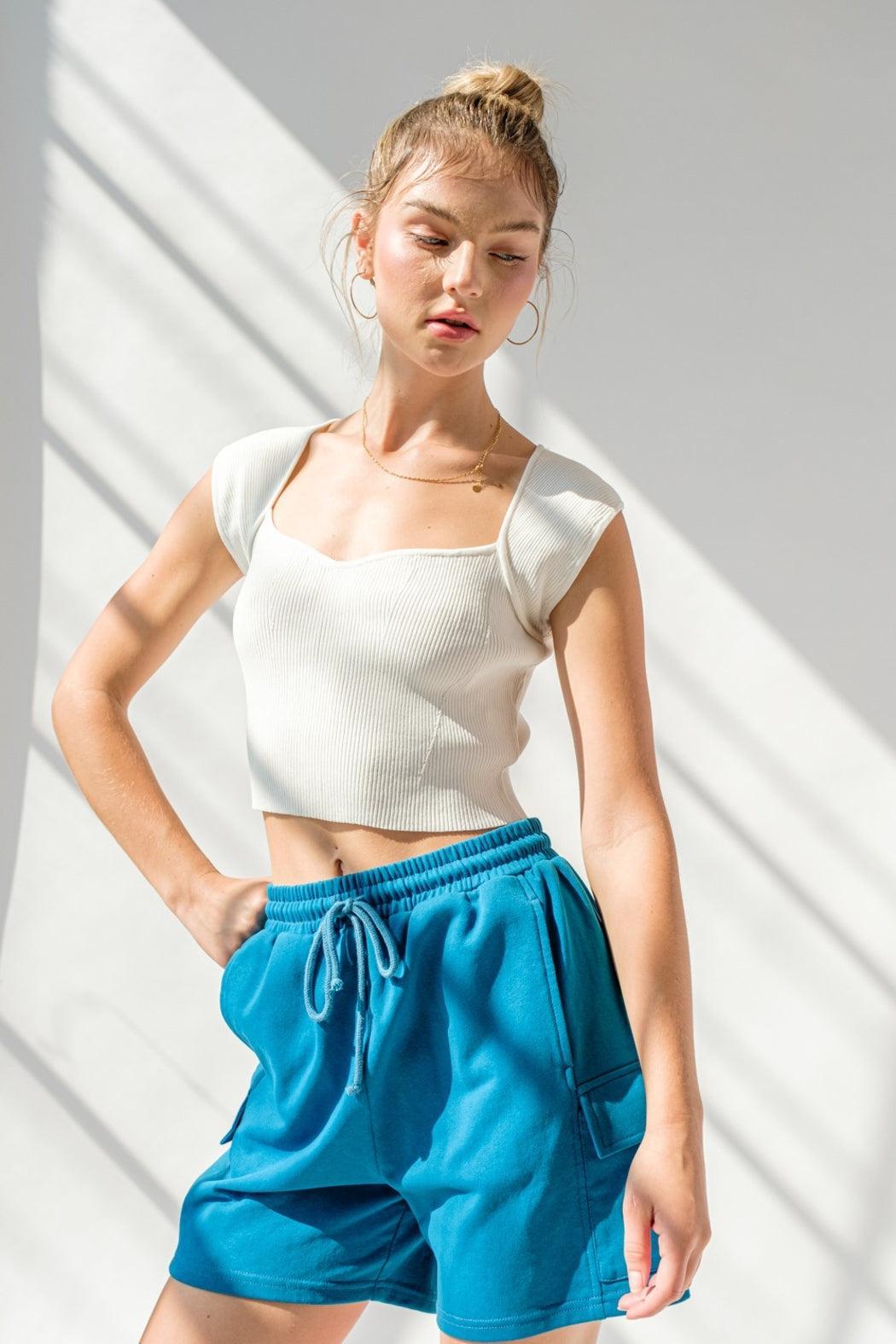 "Avery" Square Neck Ribbed Top Product Image