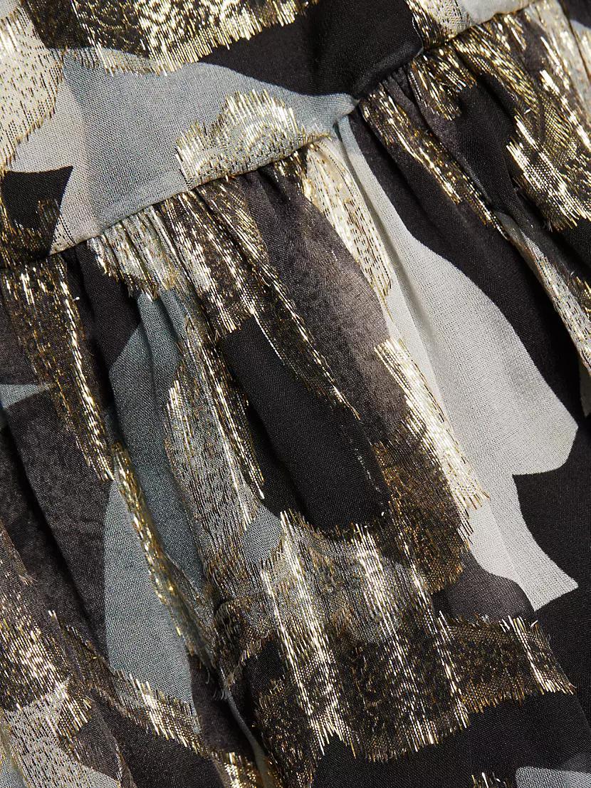 Jenson Metallic Floral Knee-Length Dress Product Image