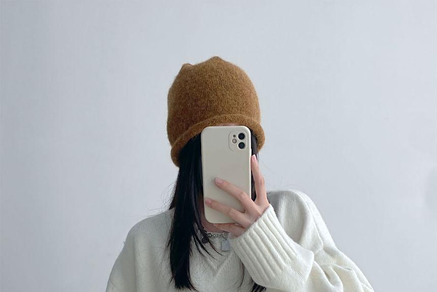 Drop Shoulder Round Neck Plain Oversized Sweater Product Image