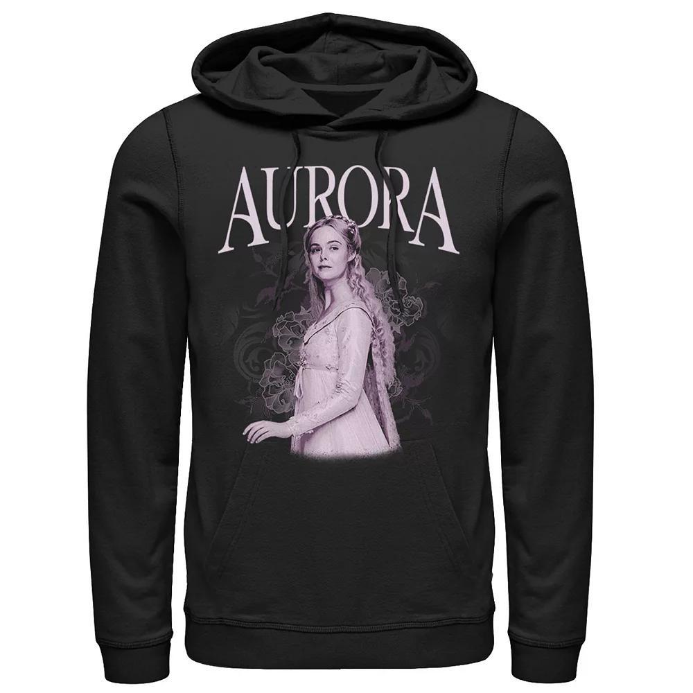 Disney's Maleficent Aurora Pink Hue Portrait Men's Hoodie, Size: Medium, Black Product Image