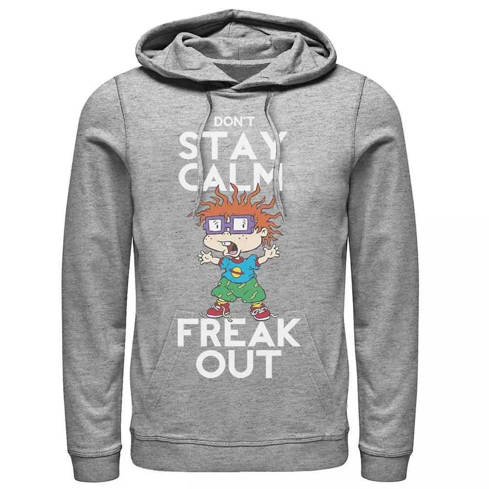 Men's Nickelodeon Rugrats Chuckie Don't Stay Calm Freak Out Graphic Hoodie, Size: XL, Athletic Grey Product Image