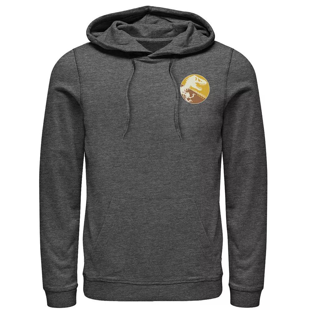 Men's Jurassic World Park Security Officer Badge Graphic Pullover Hoodie, Size: XL, Grey Heather Product Image