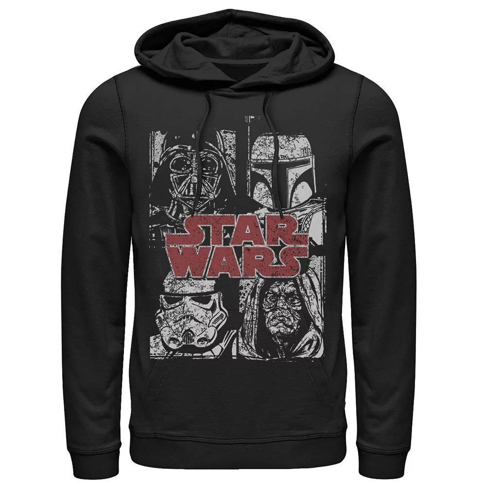 Men's Star Wars Villains Panel Poster Graphic Pullover Hoodie, Size: XXL, Black Product Image