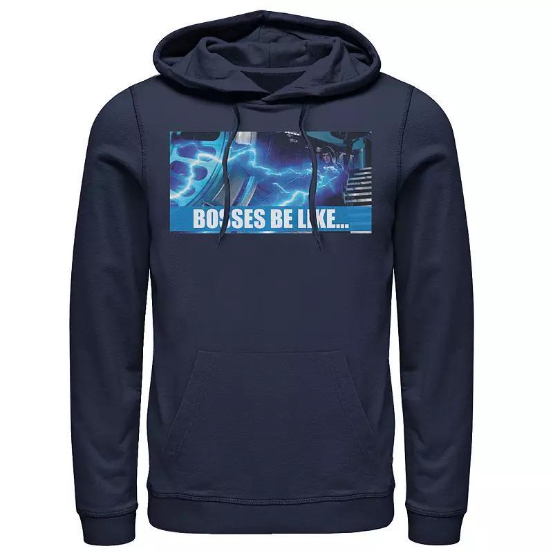 Mens DC Comics Superman Chain Link Logo Hoodie Blue Product Image