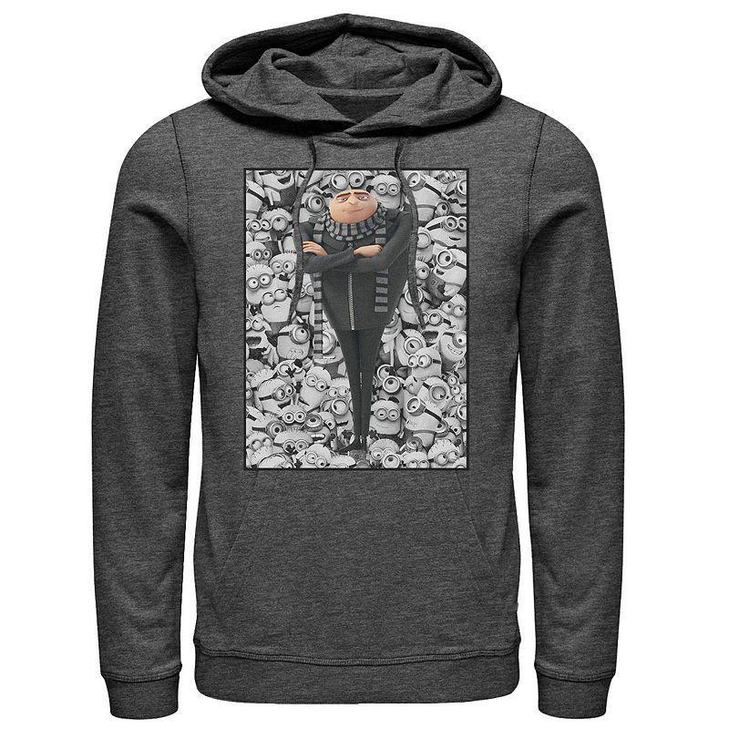 Men's Despicable Me Minions Find Felonius Gru Pullover Hoodie, Size: Small, Grey Heather Product Image