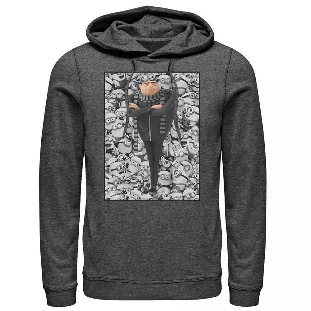 Men's Despicable Me Minions Find Felonius Gru Pullover Hoodie, Size: Small, Grey Heather Product Image