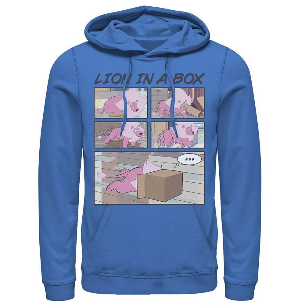 Men's Cartoon Network Stevens Universe Lion In A Box Comic Strip Hoodie, Size: XL, Red Product Image