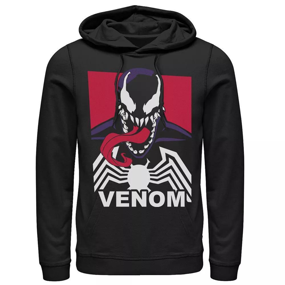Men's Marvel Venom Tongue Out Comic Logo Hoodie, Size: Small, Black Product Image